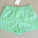 ZARA NWT! Green Striped Women's Shorts Photo 1