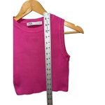 ZARA  Pink Sleeveless Cropped Knit Round Neck Top Size Small Summer Photo 5