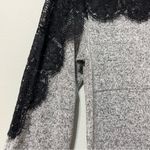 Rewind  Heather Gray Black Lace Long Sleeve Crewneck Top Neutral M Photo 6