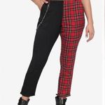 Hot Topic Women's Size Small Pants Plaid Colorblock Grunge Goth Punk Rock Black Photo 0