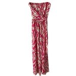 Tyche Women's Thunder Bolt Strapless Draped Bolt Jumpsuit in Hot Pink Size Med Photo 2