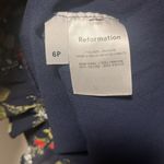 Reformation  Christine Navy and Red Floral Mini Dress, Size 6P (Petite) Photo 11