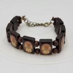 Vintage The Legend of the Dreamcatcher Wooden Native American Tile Bracelet 7" Brown Photo 5