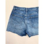 Madewell Denim Shorts Size 30 Medium Blue Curvy High Rise Frayed Distressed Photo 7