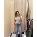 Princess Polly Suzu Knit Top in Grey Size US 8 Photo 7