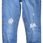 Levi's Levi’s 501 Skinny Jeans Jive Tribe Medium Blue 24 x 28 Distressed Button Fly Photo 6