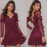 For Love & Lemons  Daphne Bordeaux dress Photo 0