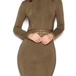 House Of CB  Shula Bandage Dress Khaki Long Sleeve Photo 2