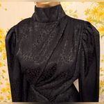 Classy Black satin jacquard Mini Dress size M Size M Photo 3