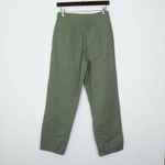 ZARA  Womens Pleated High Waisted Straight Leg Pants Size S Green Grunge‎ Preppy Photo 4