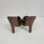 Bamboo  Womens Shoes Size‎ 7 Brown Copper Fashion Sequin Slip On Heels Mules Photo 3