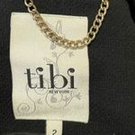 Tibi Black 100% Wool Button Collar Long Sleeve Pleated A-Line Shirt Dress Size 2 Photo 3