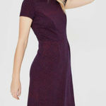 Boden Phoebe Floral Jersey‎ Dress Womens 6R Short Sleeves Side Pockets Navy Wine Red Size 6 Photo 0