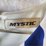 Mystic White Navy Blue Floral Belted ModCloth Dress Pleated Neckline Pockets Photo 4