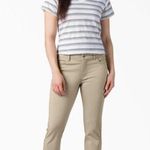 Dickies NWT Perfect Shape Skinny Fit Capri Pants In Rinsed Oxford Stone Photo 0
