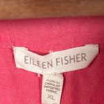 Eileen Fisher Women's XL Pink Coral Irish Linen V Neck Sequin Embellished Top Photo 7