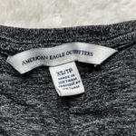 American Eagle AEO Grey Fitted 3/4 Sleeve Crewneck Swing Top XS Photo 4