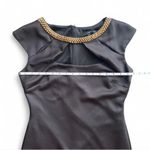 Sangria Black Cocktail Dress with Studded Collar Photo 3