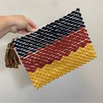 Handmade Boho‎ Clutch With Tassel Blue Photo 1
