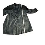Vintage genuine leather small oversized Jacket with suede paisley‎ design Black Photo 14