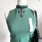 Wild Fable Green Mock Neck Tank Top, Minimalist, Y2K, Clean Girl, Streetwear, Retro, Medium Photo 1