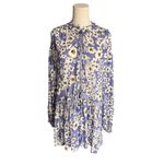 Free People  - Love Letter Floral Tunic Top Blue White Sz S Photo 1