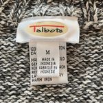 Talbots Chunky Knit Gray White Full Zip Vest Size Medium Photo 5