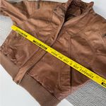 Vintage 80s Adventure Bound Distressed Brown Leather Bomber Jacket Size Medium Photo 7