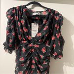 ZARA NWT Black Ruched Rose Floral Mini Dress
Size S Photo 8