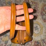 MCM  Tan Leather Satchel with Gold Accents Photo 4