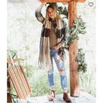 Mystree From The Buckle Tan Plaid Ribbed Mock Neck Sweater Size XL NWT Photo 10