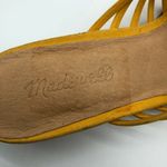 Madewell  Dakota Sandal Slides Block Heel Woven Leather Strappy Yellow Size 8 Photo 7