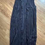 Long ribbed texture navy vest/ sleeveless drape Blue Size M Photo 3