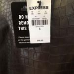 EXPRESS NWT Body Brown Contour Croc Faux Leather High Neck Thong Bodysuit Photo 7