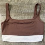 Reformation  EcoStretch Brown & Crème Sports Bra Size Small Photo 1
