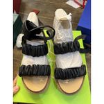 Sam Edelman Womens Black Kerin Tie Ankle Platform Leather Espadrille Shoes 7 Photo 1