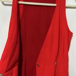 Amanda Uprichard snap closure red sleeveless knee length dress Photo 2