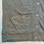 Victoria's Secret  Pink- Gray Button Down V-Neck Cardigan w/ Rhinestone Pockets Photo 2