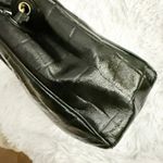 Tory Burch | Black Quilted Marion Patent Leather Satchel Double Handle Purse Bag Photo 5