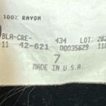 90s Vintage Byer California Womens sz 7 Black Floral Collared Button Midi Dress Size M Photo 5