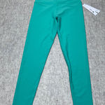 NWT  High Waisted Scallop Hem Leggings Aqua Green Women's Size S Photo 0