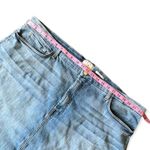 7 For All Mankind 8FAM JEN7 Denim Frayed Hem Pencil Skirt Photo 3