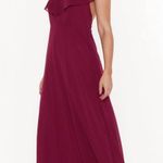 Nasty Gal Wrap Back Ruffle Sleeve Maxi Dress in Burgundy - 4 Photo 1