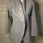 BB Dakota BB Dakota Gray Maggie Brushed Fleece Drape-Collar Jacket Size M Photo 0