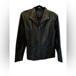 JLC Women's‎ Black Leather Motorcycle Jacket Size L Size L Photo 9