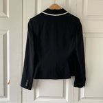 Petite Sophisticate  Black Blazer with White Accents Photo 1