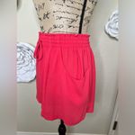 BCBGeneration Bright Coral Elastic Waistband High Waist Shorts Size Medium Pink Photo 8