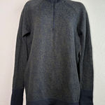 Lululemon Green Black Rest Less Half Zip Pullover Mock Shirt Top Sz Med 6/8 Photo 0