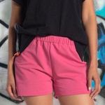 Love moschino new  ☻︎ Logo Zipper Detail Shorts ☻︎ Fuchsia Pink French Terry ☻ 4 Photo 1