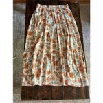 Hayden  pull on Floral tiered boho Skirt Orange and Blue size large Photo 9